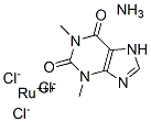 azane, 1,3-dimethyl-7H-purine-2,6-dione, ruthenium(+3) cation, trichlo ride Struktur