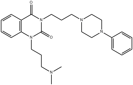 1-[3-(Dimethylamino)propyl]-3-[3-(4-phenyl-1-piperazinyl)propyl]-2,4(1H,3H)-quinazolinedione Struktur