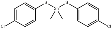 Bis[(4-chlorophenyl)thio]dimethylstannane Struktur