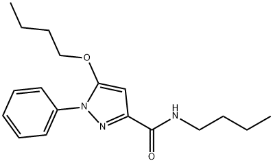 5-Butoxy-N-butyl-1-phenyl-1H-pyrazole-3-carboxamide Struktur