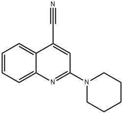 4-Quinolinecarbonitrile,  2-(1-piperidinyl)- Struktur