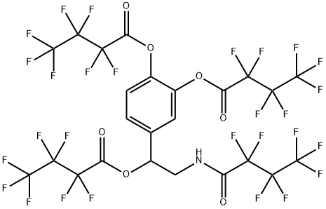 Bis(heptafluorobutyric acid)4-[2-[(heptafluorobutyryl)amino]-1-[(heptafluorobutyryl)oxy]ethyl]-1,2-phenylene ester Struktur