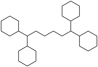 1,1,6,6-Tetracyclohexylhexane Struktur