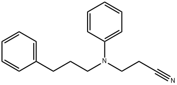 3-[phenyl(3-phenylpropyl)amino]propiononitrile Struktur