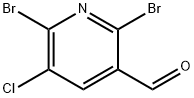 2,6-DIBROMO-5-CHLORO-3-PYRIDINECARBOXALDEHYDE Struktur