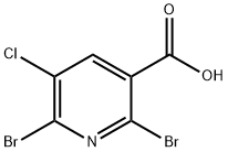 2,6-dibroMo-5-chloronicotinic acid Struktur