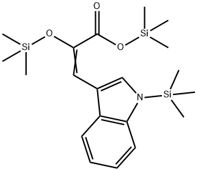 2-[(Trimethylsilyl)oxy]-3-[1-(trimethylsilyl)-1H-indol-3-yl]propenoic acid trimethylsilyl ester Struktur