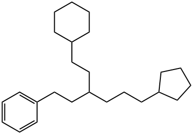 [3-(2-Cyclohexylethyl)-6-cyclopentylhexyl]benzene Struktur