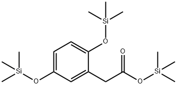 2,5-Bis(trimethylsilyloxy)phenylacetic acid trimethylsilyl ester Struktur