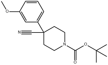 1-BOC-4-CYANO-4-(3-METHOXYPHENYL)-PIPERIDINE Struktur