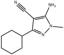 5-Amino-3-cyclohexyl-1-methyl-1H-pyrazole-4-carbonitrile Struktur