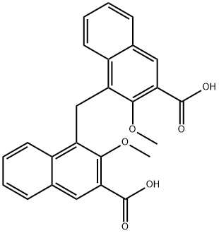 4,4'-methylenebis[3-methoxy-2-naphthoic] acid Struktur