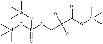 3-[[Bis[(trimethylsilyl)oxy]phosphinyl]oxy]-2,2-dimethoxypropanoic acid trimethylsilyl ester Struktur