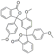 3,3'-(4-Methoxy-1,3-phenylene)bis[3-(4-methoxyphenyl)isobenzofuran-1(3H)-one] Struktur