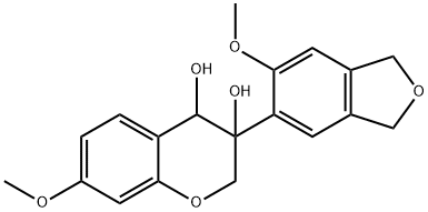 3-(1,3-Dihydro-6-methoxyisobenzofuran-5-yl)-3,4-dihydro-7-methoxy-2H-1-benzopyran-3,4-diol Struktur