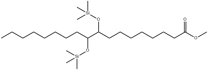 9,10-Bis[(trimethylsilyl)oxy]octadecanoic acid methyl ester Struktur