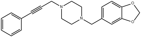 1-(3,4-Methylenedioxybenzyl)-4-(3-phenyl-2-propynyl)piperazine Struktur