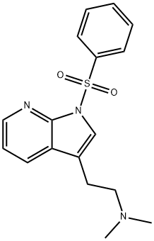 1H-Pyrrolo[2,3-b]pyridine-3-ethanamine, N,N-dimethyl-1-(phenylsulfonyl)- Struktur