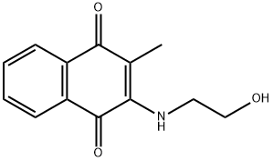 2-(2-HYDROXYETHYLAMINO)-3-METHYLNAPHTHALENE-1,4-DIONE Struktur