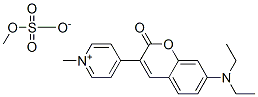 4-[7-(diethylamino)-2-oxo-2H-1-benzopyran-3-yl]-1-methylpyridinium methyl sulphate Struktur