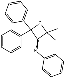 N-(2,2-Dimethyl-4,4-diphenyloxetan-3-ylidene)benzenamine Struktur