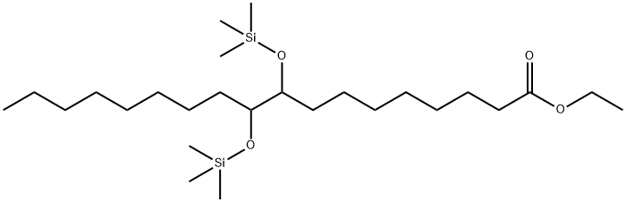 9,10-Bis[(trimethylsilyl)oxy]octadecanoic acid ethyl ester Struktur