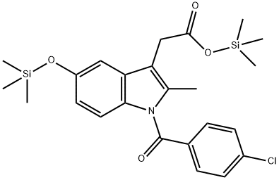 1-(4-Chlorobenzoyl)-2-methyl-5-[(trimethylsilyl)oxy]-1H-indole-3-acetic acid trimethylsilyl ester Struktur