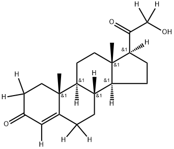 4-PREGNEN-21-OL-3,20-DIONE-2,2,4,6,6,17ALPHA,21,21-D8 Struktur