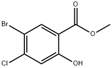 Methyl 5-bromo-4-chloro-2-hydroxybenzoate Struktur