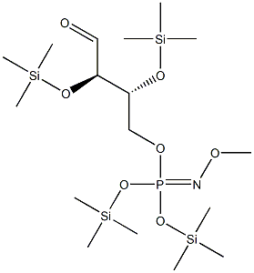 N-Methoxyphosphorimidic acid bis(trimethylsilyl)[(2R,3R)-4-oxo-2,3-bis(trimethylsilyloxy)butyl] ester Struktur