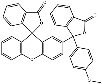 2'-[1,3-Dihydro-1-(4-methoxyphenyl)-3-oxoisobenzofuran-1-yl]spiro[isobenzofuran-1(3H),9'-[9H]xanthen]-3-one Struktur