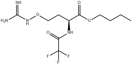 O-[(Aminoiminomethyl)amino]-N-trifluoroacetyl-L-homoserine butyl ester Struktur