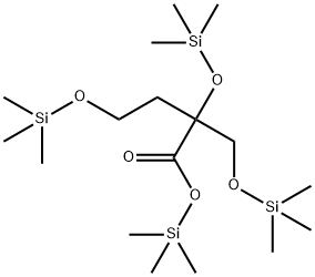 Butanoic acid, 2,4-bis[(trimethylsilyl)oxy]-2-[[(trimethylsilyl)oxy]me thyl]-, trimethylsilyl ester Struktur