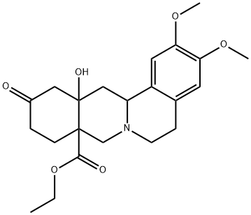 5,9,10,11,12,12a,13,13a-Octahydro-12a-hydroxy-2,3-dimethoxy-11-oxo-6H-dibenzo[a,g]quinolizine-8a(8H)-carboxylic acid ethyl ester Struktur