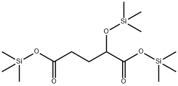 2-[(Trimethylsilyl)oxy]pentanedioic acid bis(trimethylsilyl) ester Struktur