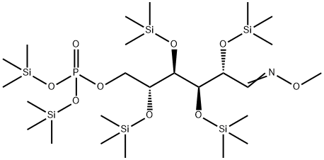 2-O,3-O,4-O,5-O-Tetrakis(trimethylsilyl)-6-O-[bis(trimethylsilyloxy)phosphinyl]-D-mannose O-methyl oxime Struktur