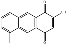 2-Hydroxy-5-methyl-1,4-anthracenedione Struktur