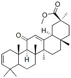 Oleana-2,12-dien-29-oic acid, 11-oxo-, methyl ester, (20alpha)- Struktur