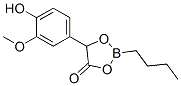 2-Butyl-5-(4-hydroxy-3-methoxyphenyl)-1,3,2-dioxaborolan-4-one Struktur