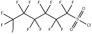 1,1,2,2,3,3,4,4,5,5,6,6,6-tridecafluorohexane-1-sulphonyl chloride Struktur