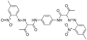 Butanamide,N,N'-1,4-phenylenebis[2-[(4-methyl-2-nitrophenyl) azo]-3-oxo] Struktur