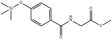 N-[4-(Trimethylsiloxy)benzoyl]glycine methyl ester Struktur