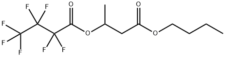 Heptafluorobutyric acid 3-butoxy-1-methyl-3-oxopropyl ester Struktur