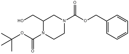 4-Cbz-1-Boc 2-(hydroxyMethyl)piperazine Struktur