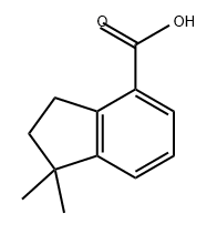 2,3-Dihydro-1,1-dimethyl-1H-indene-4-carboxylic acid Struktur