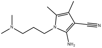 2-AMINO-1-[3-(DIMETHYLAMINO)PROPYL]-4,5-DIMETHYL-1H-PYRROLE-3-CARBONITRILE Struktur