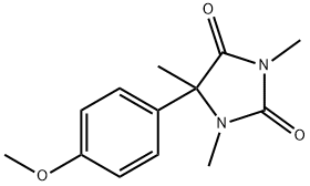 5-(4-Methoxyphenyl)-1,3,5-trimethyl-2,4-imidazolidinedione Struktur