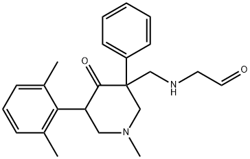 [[[5-(2,6-Dimethylphenyl)-1-methyl-4-oxo-3-phenyl-3-piperidinyl]methyl]amino]acetaldehyde Struktur