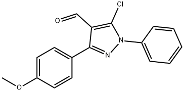 5-CHLORO-3-(4-METHOXYPHENYL)-1-PHENYL-1H-PYRAZOLE-4-CARBOXALDEHYDE Struktur