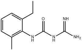 N-(Aminoiminomethyl)-N'-(2-ethyl-6-methylphenyl)urea Struktur